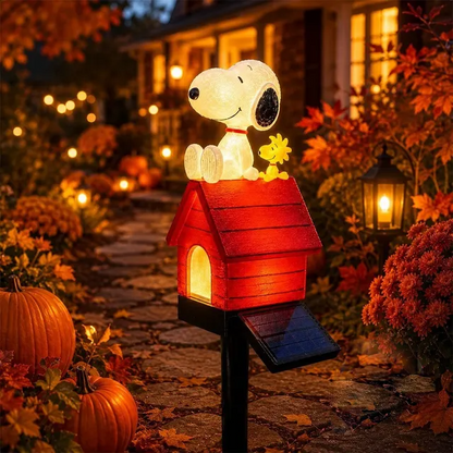 🔥 LIMITED EDITION • Snoopy & Woodstock Solar Garden Stake Light