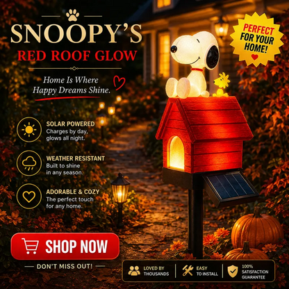 🔥 LIMITED EDITION • Snoopy & Woodstock Solar Garden Stake Light