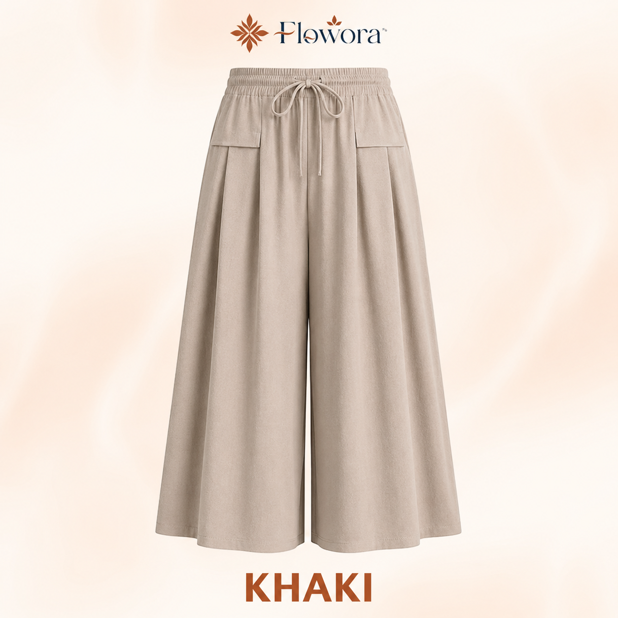 Flowora™ – Relaxed Wide-Leg Cropped Culottes