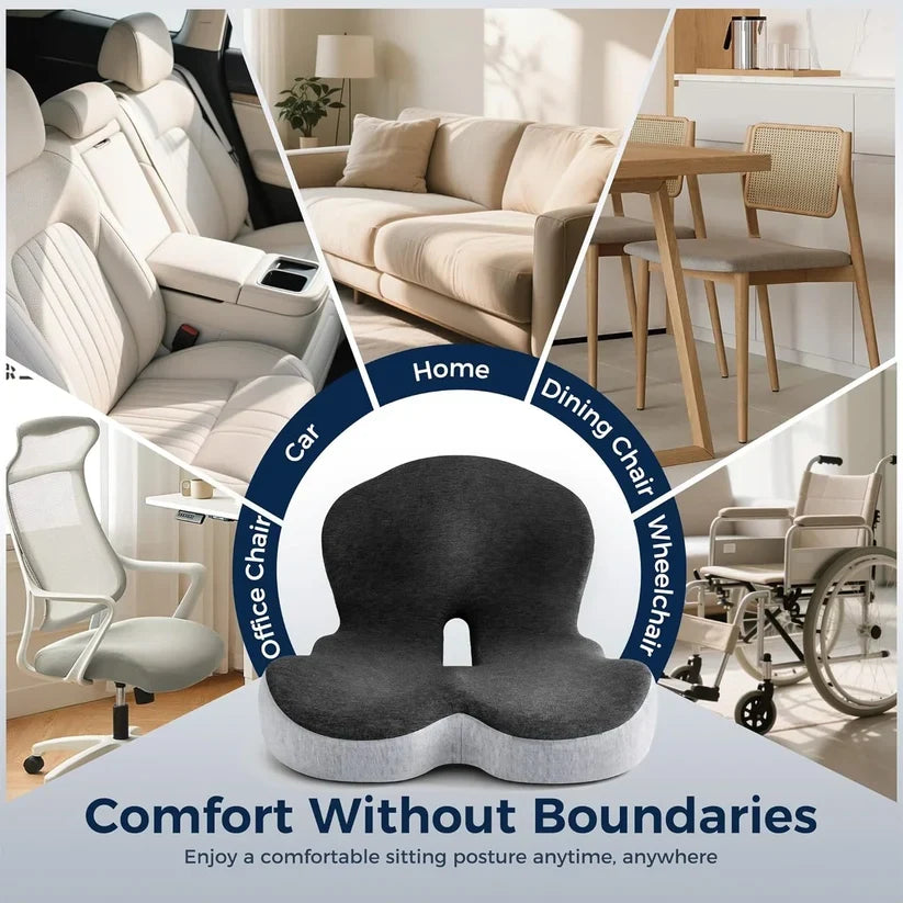 Ergonomic Orthopedic Memory Foam Lumbar Support Seat Cushion
