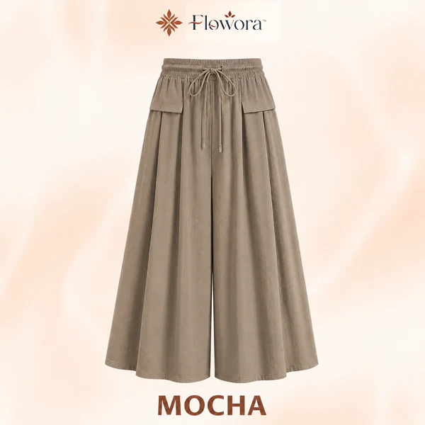 Flowora™ – Relaxed Wide-Leg Cropped Culottes